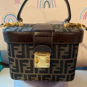 Vintage Fendi vanity with top handle and crossbody